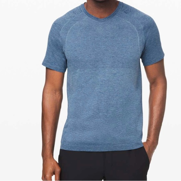 lululemon athletica Men’s Metal Vent Tech Short Sleeve 2.0 Blue -Size Large - Picture 1 of 7